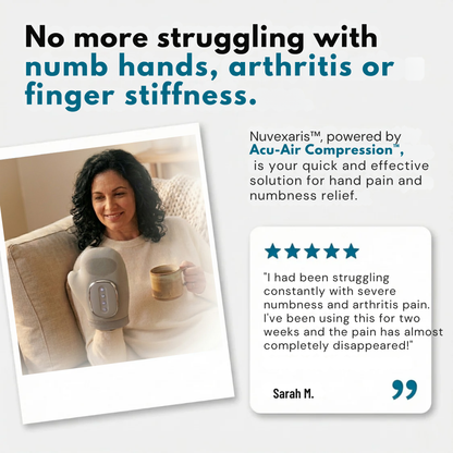 Nuvexaris™ 3-in-1 Hand Massager: A Comprehensive At-Home Hand Care Solution