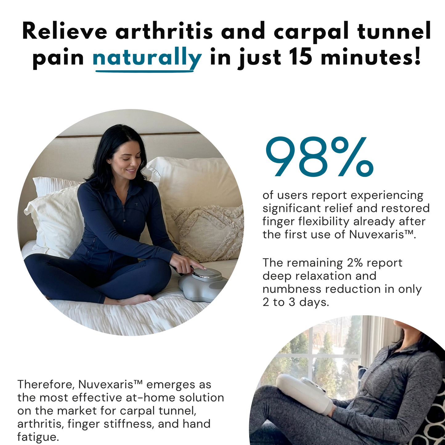 Nuvexaris™ 3-in-1 Hand Massager: A Comprehensive At-Home Hand Care Solution