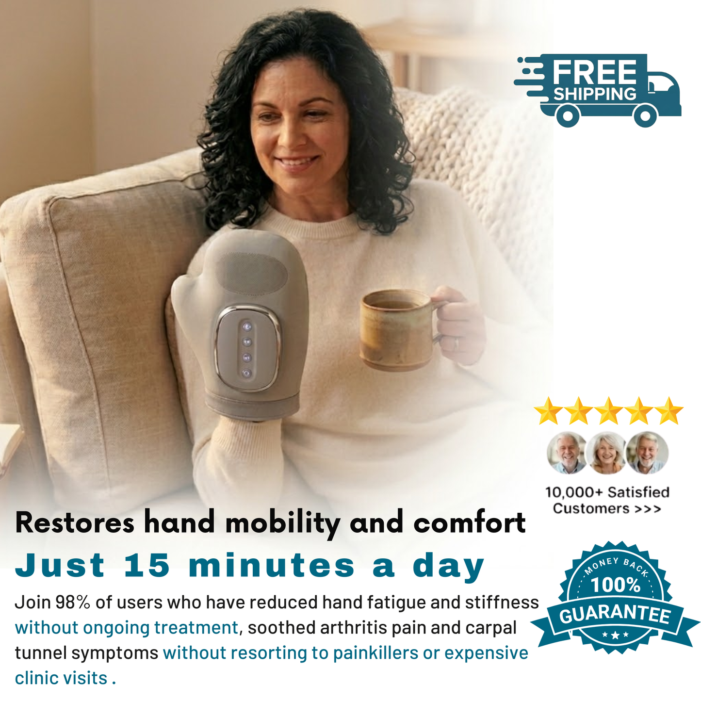 Nuvexaris™ 3-in-1 Hand Massager: A Comprehensive At-Home Hand Care Solution
